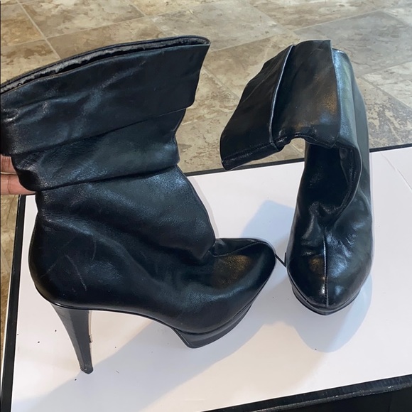 Black leather Jessica Simpson ankle boots - Picture 2 of 3